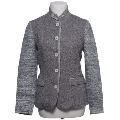 Blazer (Gray) from Luis Trenker Acrylic, Cotton, Elastane, Polyamide, Polyester, Silk, Viscose