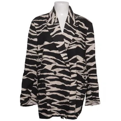 Blazer (Sort, Flerfarvet) fra H&M Linned, Viscose, Polyester
