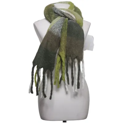 Scarf (Green, Gray, White) from Bershka