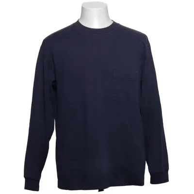 T-shirt à manches longues (Bleu) de Uniqlo U Coton, Polyester