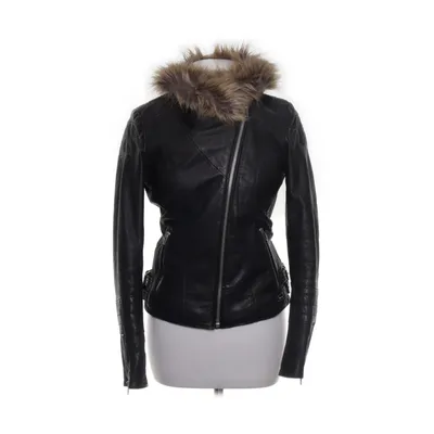 Leather jacket (Black, Brown) from Jofama by Kenza Leather, Fur, Polyester, Acrylic