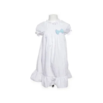 Robe de baptême (Blanc, Bleu) de Kiss Kitty Coton