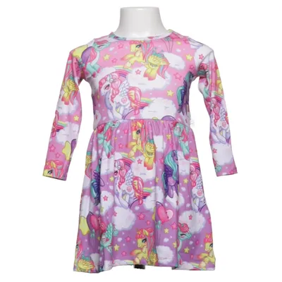 Klänning (Lila, Rosa, Flerfärgad) från Six Bunnies Elastan, Polyester