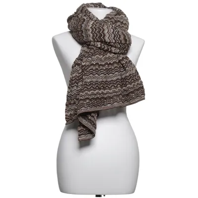 Scarf (Brown, Gold, White) from Missoni Lindex Acrylic, Metallic fiber, Viscose, Wool