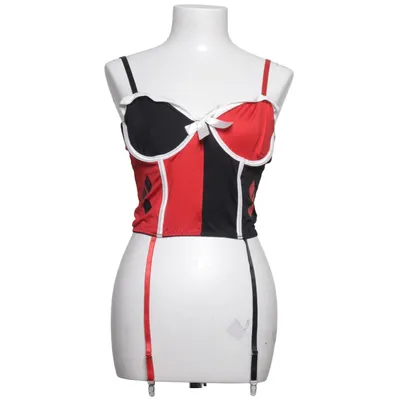 Bustier (Svart, Röd, Vit) från Romwe Elastan, Polyester