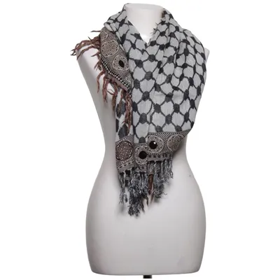 Scarf (Black, Brown, Multicolored) from Passigatti Viscose, Wool