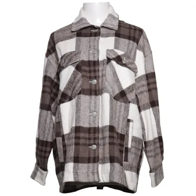 Overshirt (Brown, White, Gray) from Dilvin Woman Acrylic, Polyester