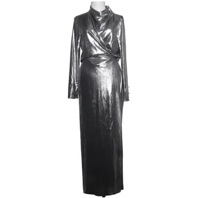 Jurk (Zilver, Zwart) van Zara Elastaan, Polyester