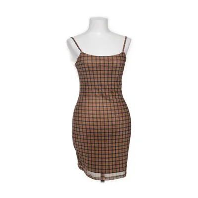Jurk (Bruin, Zwart, Meerkleurig) van Divided by H&M Elastaan, Polyester
