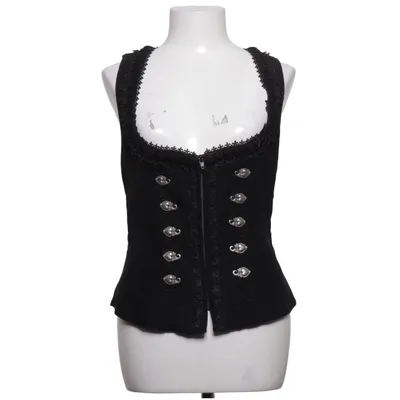 Vest (Black) from Krüger Madl Cotton, Linen, Polyester, Viscose
