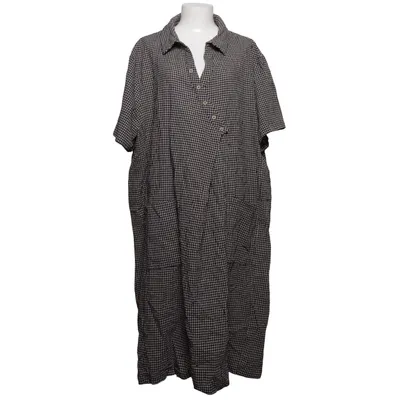 Robe chemise (Noir, Blanc) de Buykud Coton, Lin
