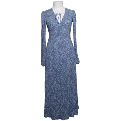 Maxikjole (Blå, Hvid) fra Mango Polyester