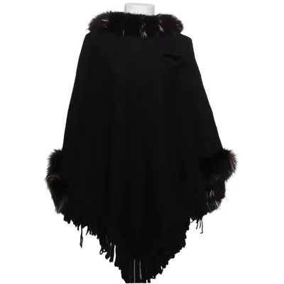 Poncho (Svart) från Siste’s Akryl, Ull