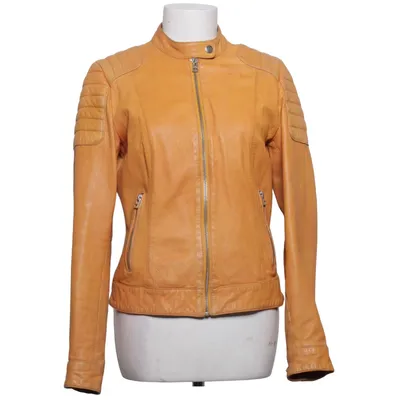 Læderjakke (Biker128) fra Goosecraft Bomuld, Læder, Polyester