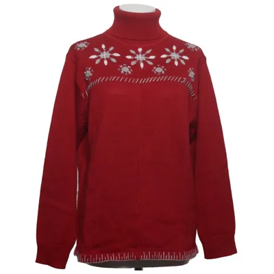 Turtleneck (Rød, Hvid) fra Wico Akryl, Uld