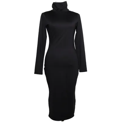 Jurk met col (Zwart) van Vestidos