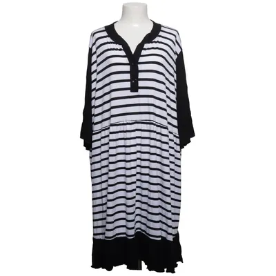 Jurk (Zwart, Wit) van AKH Fashion Elastaan, Viscose