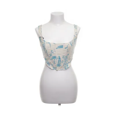 Bustier (Beige, Blauw, Meerkleurig) van Urban Outfitters Linnen, Viscose, Elastaan, Polyester
