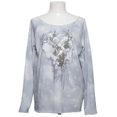 Langærmet t-shirt (Grå, Flerfarvet) fra HangOwear Polyester, Viscose