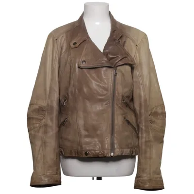 Bikerjakke (Brun) fra Danier Læder, Polyester, Viscose