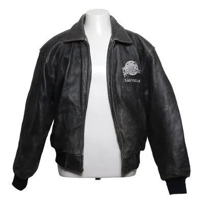 Leren jack (Grijs) van Planet Hollywood Acetaat, Acryl, Leer, Polyamide, Polyester