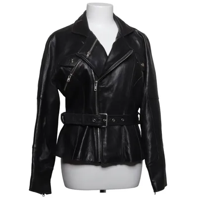 Bikerjack (Zwart) van Hollies Acetaat, Leer, Nylon