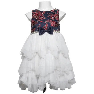 Flower girl dress (Blue, White, Red) from Couture Princess Polyester
