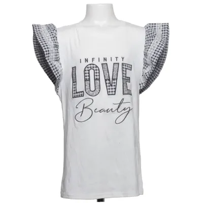 T-shirt (Wit, Zwart) van Vinceotto Katoen, Elastaan, Polyester