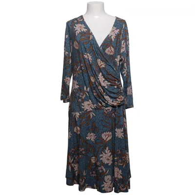 Wrap dress (Blue, Multicolored) from Not Elastane, Viscose