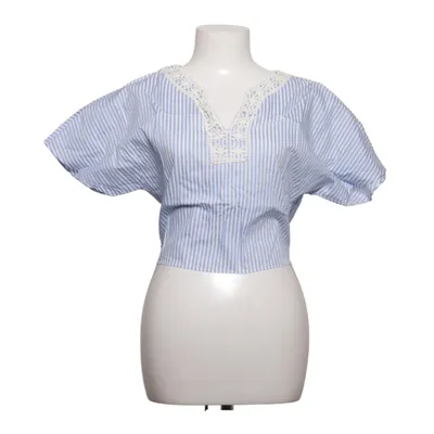 Bluse (Blå, Hvid) fra Zara Basic Collection Bomuld