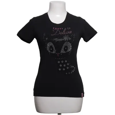 T-shirt (Black) from Pussy Deluxe Cotton, Elastane