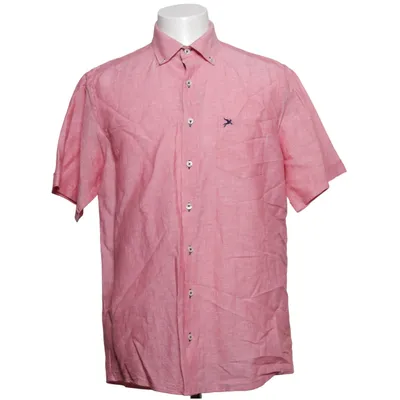 Short sleeve shirt (Red) from Marc Montino Cotton, Linen