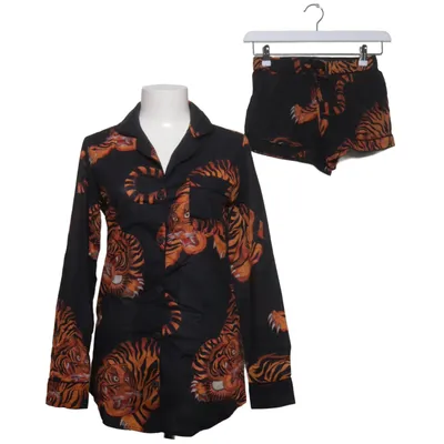 Pyjama (Schwarz, Orange) von Desmond & Dempsey Baumwolle