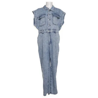 Jumpsuit (Blauw) van Shein Curve Katoen, Polyester, Viscose