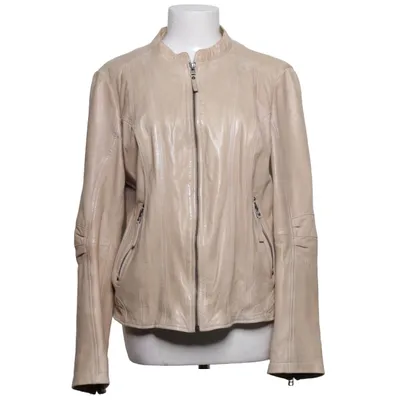 Läderjacka (Beige) från Depeche Skinn, Polyester