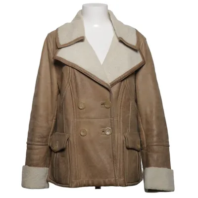 Shearling Jacke (Braun, Weiß) von Marc Cain Pelz