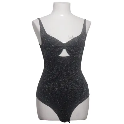 Body (Noir, Argent) de Bershka Night Out Fibre métallique, Polyamide, Polyester, Viscose