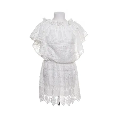 Jurk (Wit) van By Malina Katoen, Polyester