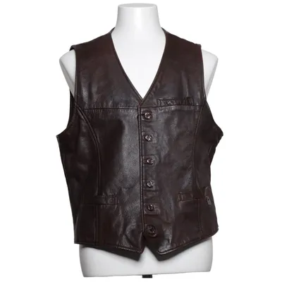 Leren vest (Bruin) van Jofama Leer, Polyester