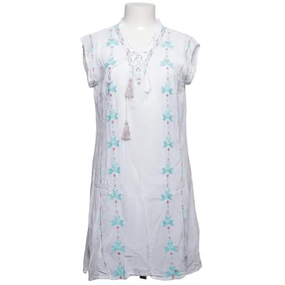 Dress (White, Multicolored) from Khujo Cotton, Viscose