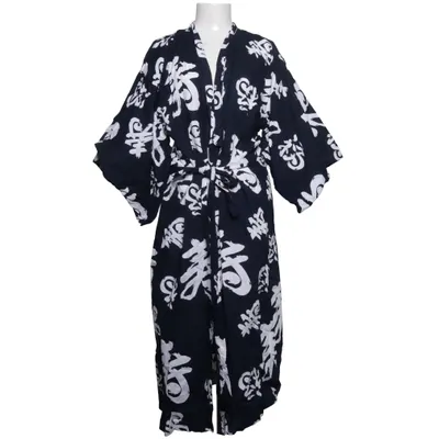 Bathrobe (Blue, White) Cotton