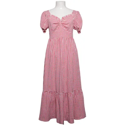 Robe (Rouge, Blanc) de Kojooin Élasthane, Polyester, Viscose