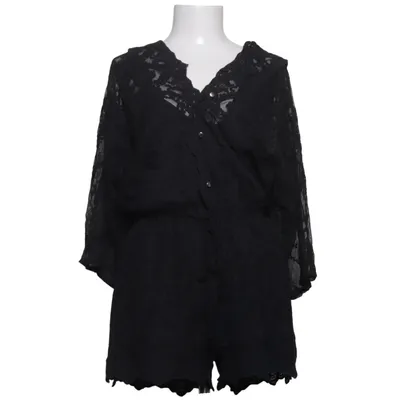 Combinaison (Noir) de Single Coton, Polyester