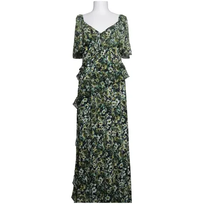 Långklänning (Grön, Svart, Gul) från Next Elastan, Återvunnen polyester