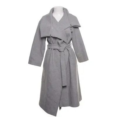 Coat (Gray) from Y London Polyester, Wool