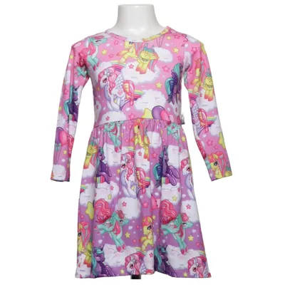 Kleid (Pink, Lila, Mehrfarbig) von Six Bunnies Elasthan, Polyester