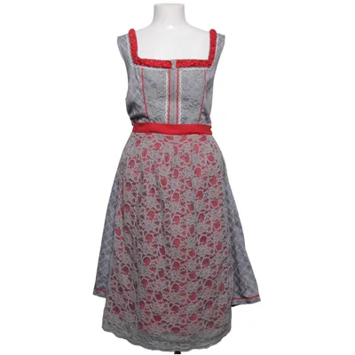 Dirndl (Grå, Röd, Flerfärgad) från Ramona Lippert Bomull, Polyester