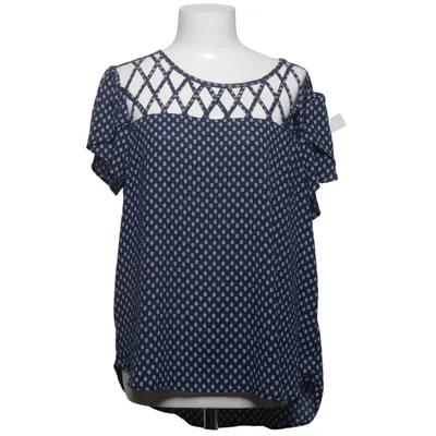Top (Blue, White) from Lily White Polyester