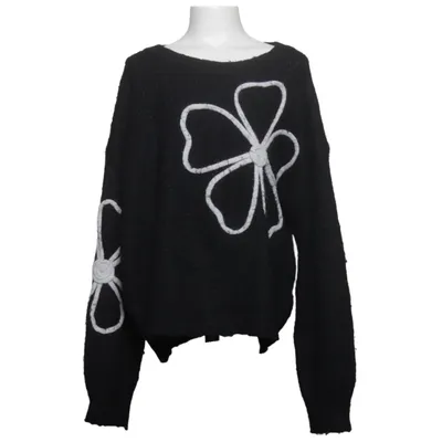 Sweater (Black, White) from Azara Elastane, Polyamide, Recycled polyester, Wool