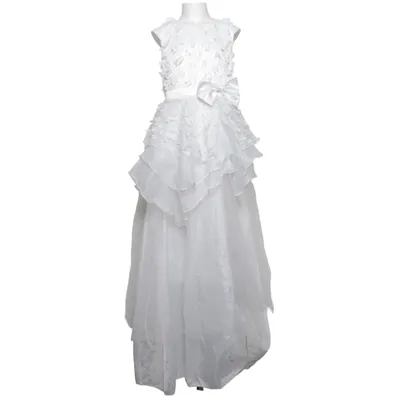 Blomsterpigekjole (Hvid) fra NNJXD Bomuld, Polyester